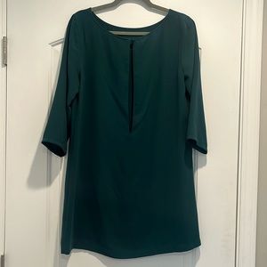 Leith Open Back Shift in emerald green